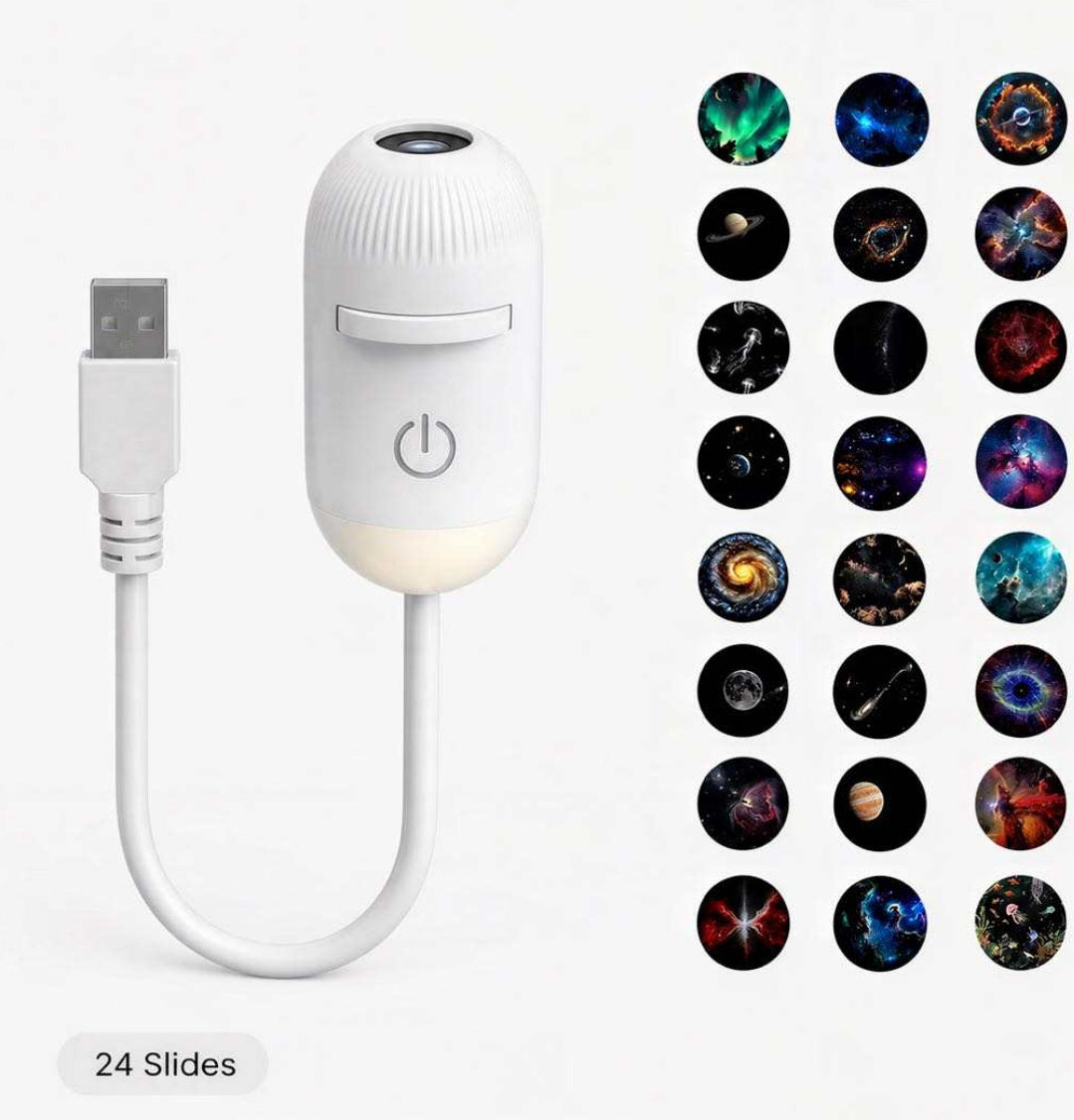 USB Star Projection Night Light